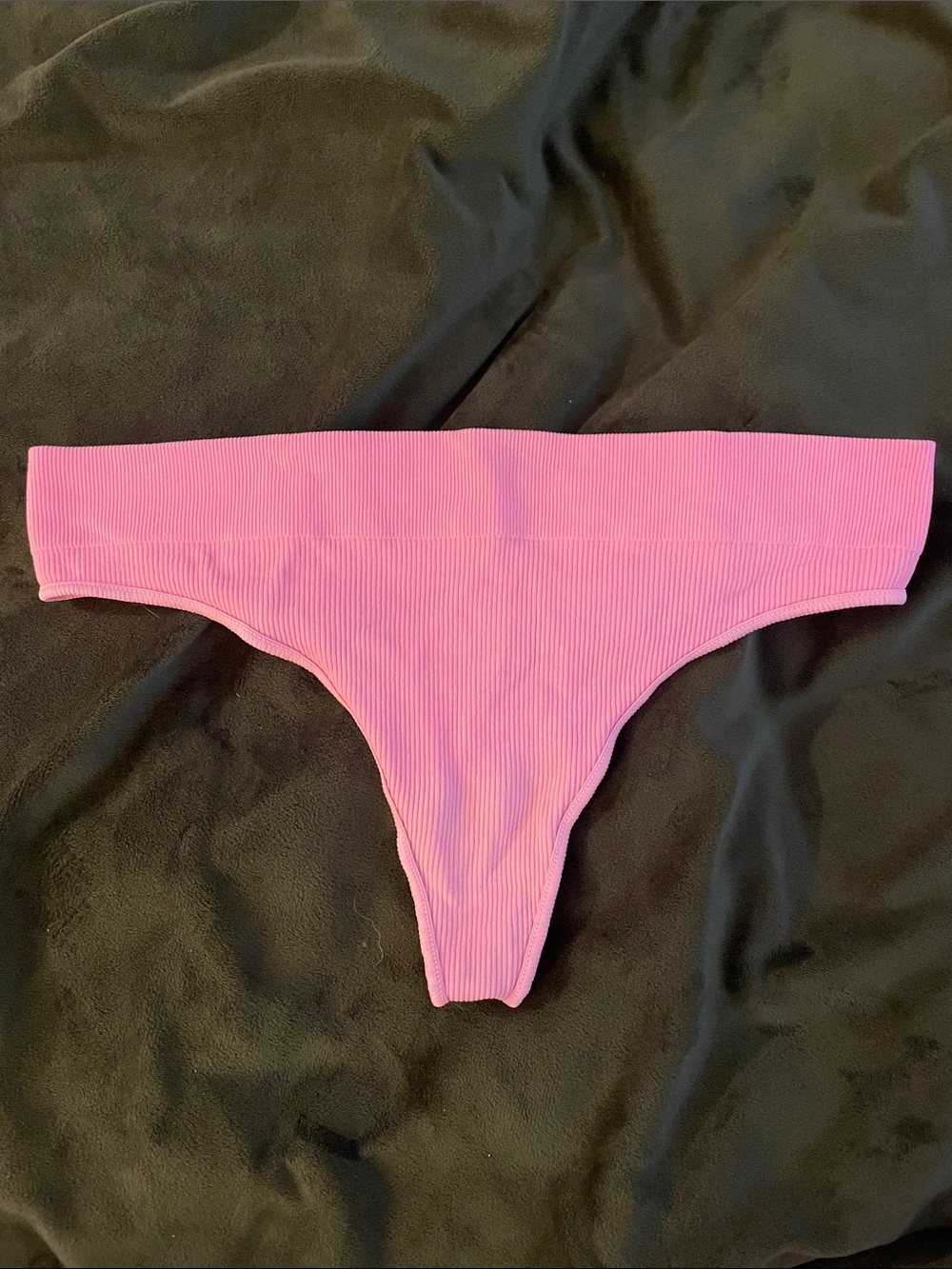 Ribbed Pink thong